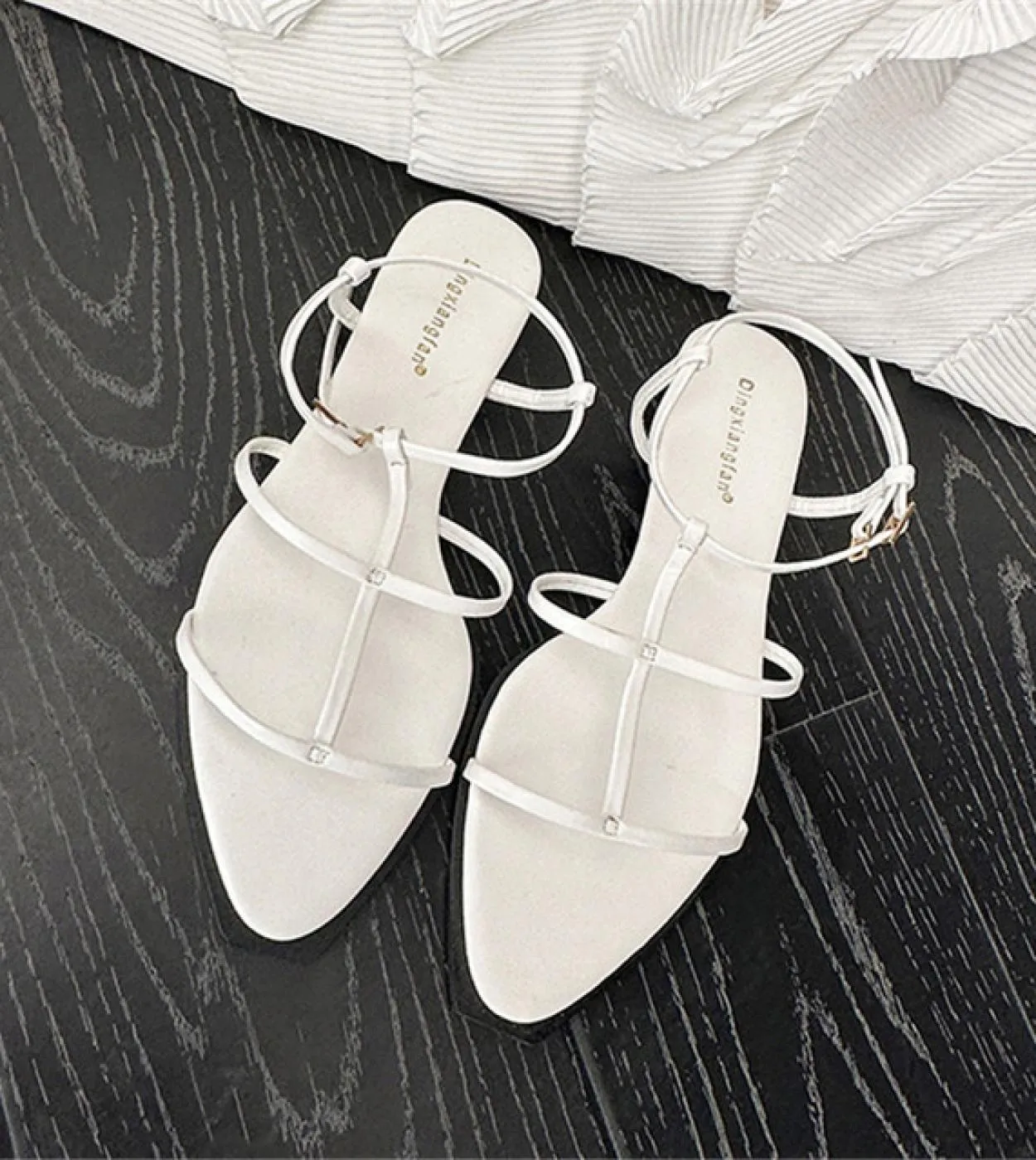 2023 Donne Estate Appartamenti Sandali Fetish Blu  Sandali Gladiatore Lady Wedding Bridal Nightclub Party T Strap Prom Casua