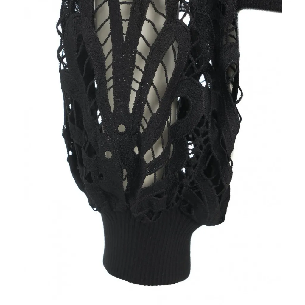 Bomber in pizzo nero