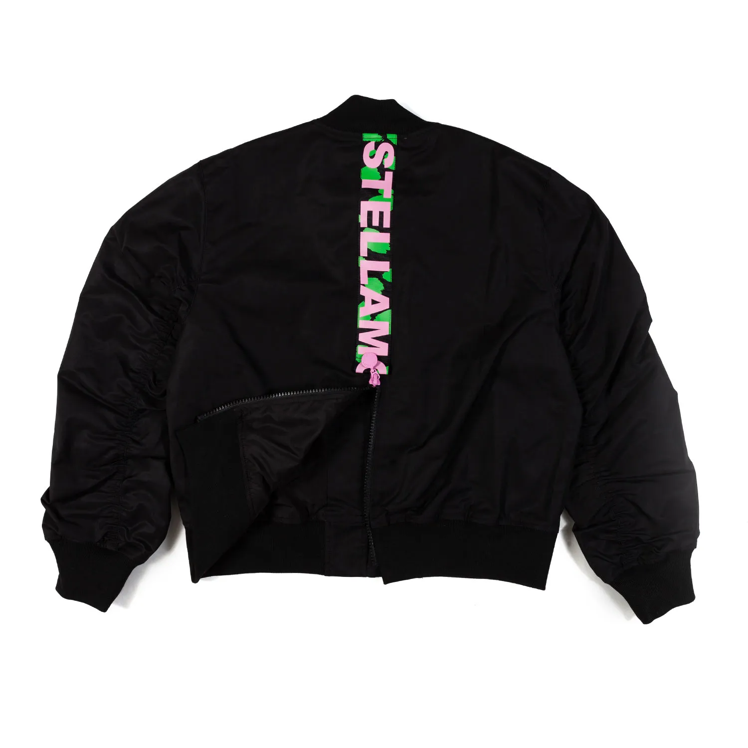 Bomber Nero Con Doppia Chiusura