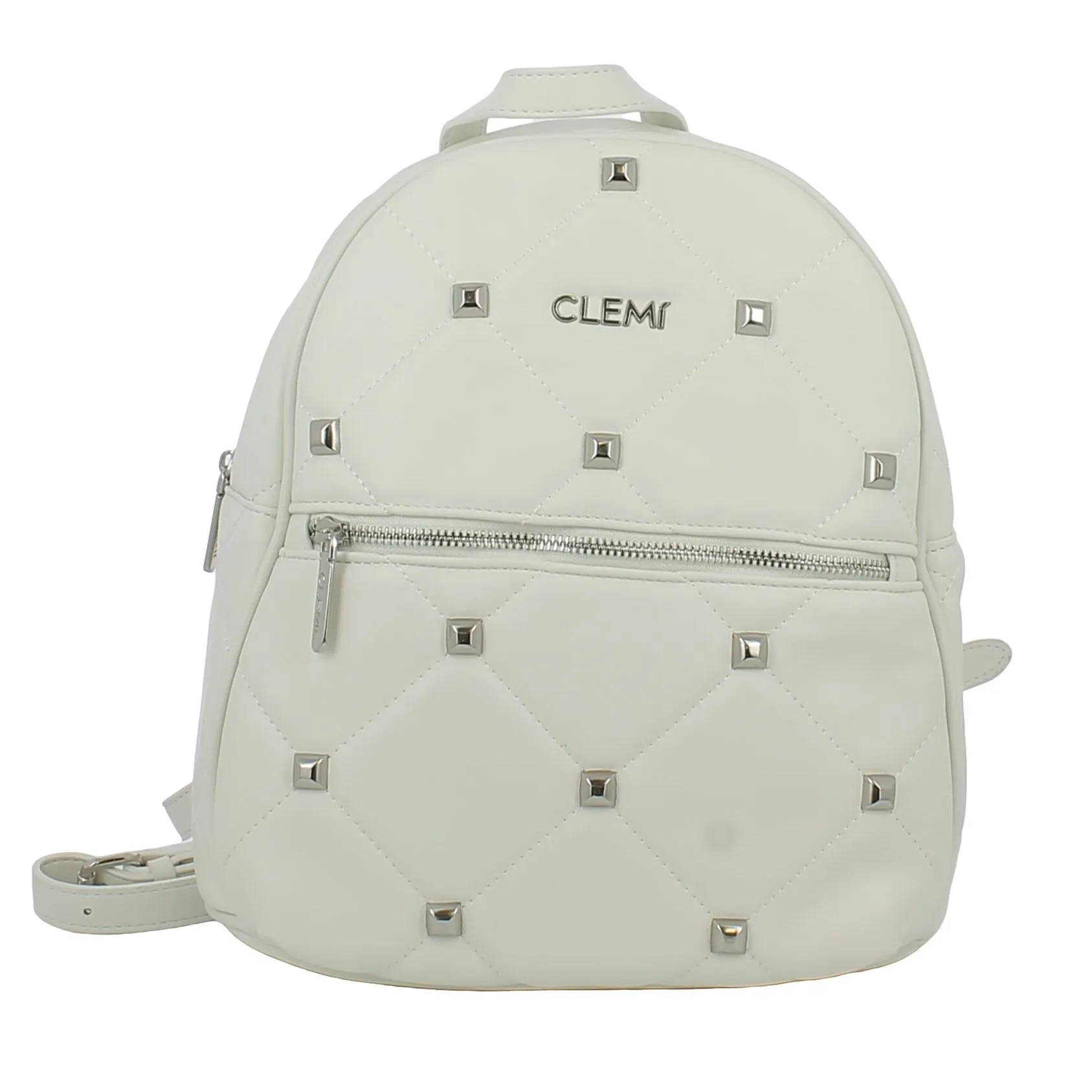 BRAND  Zaino bianco con borchie 