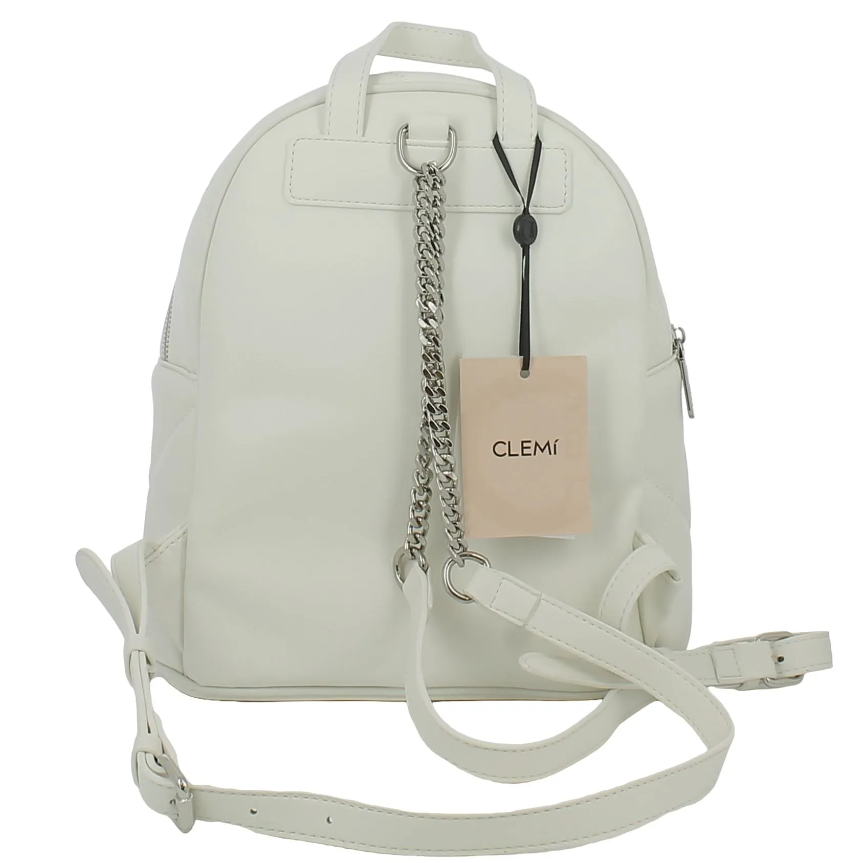 BRAND  Zaino bianco con borchie 