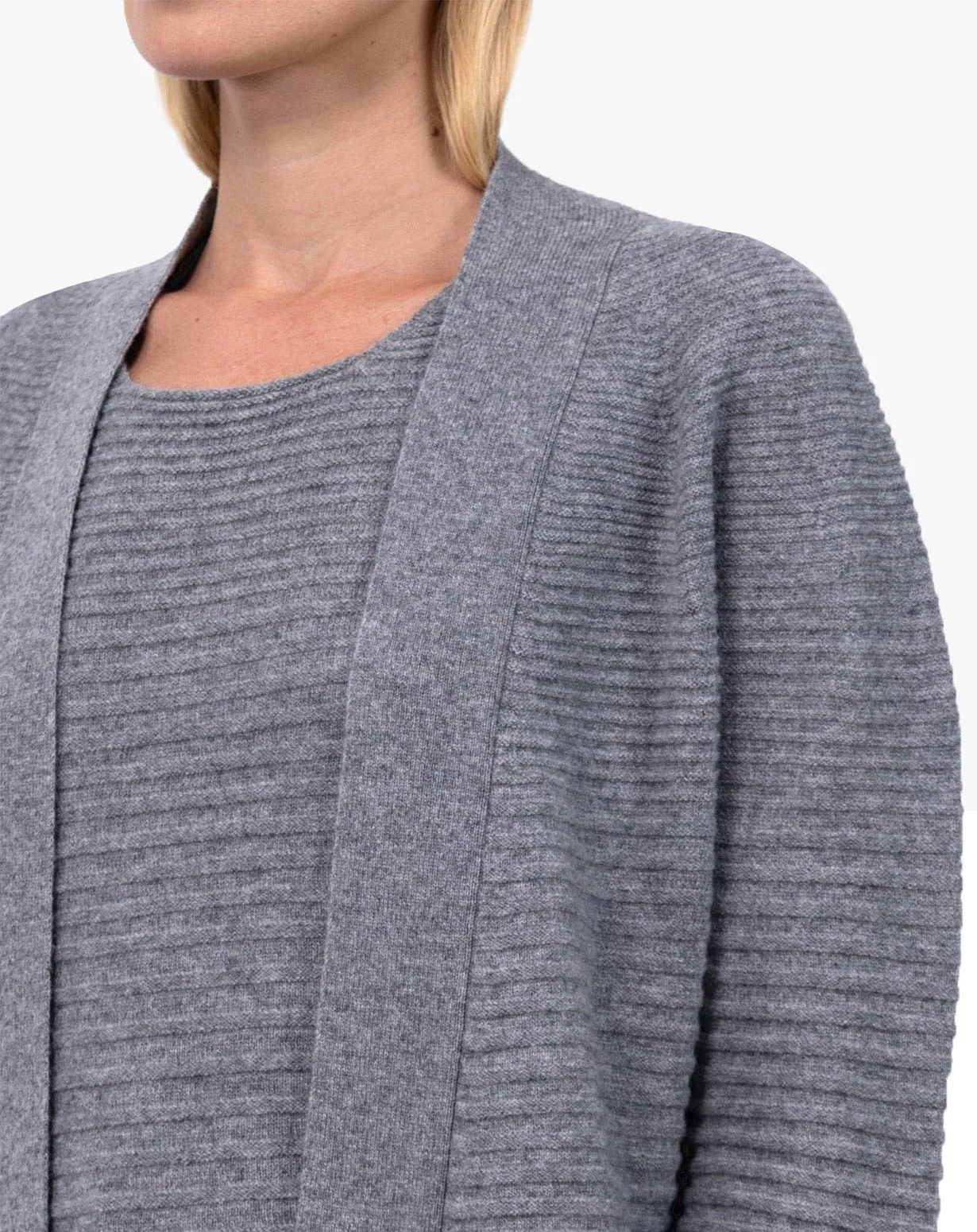 Cardigan Lungo Cashmere Coste Degradé