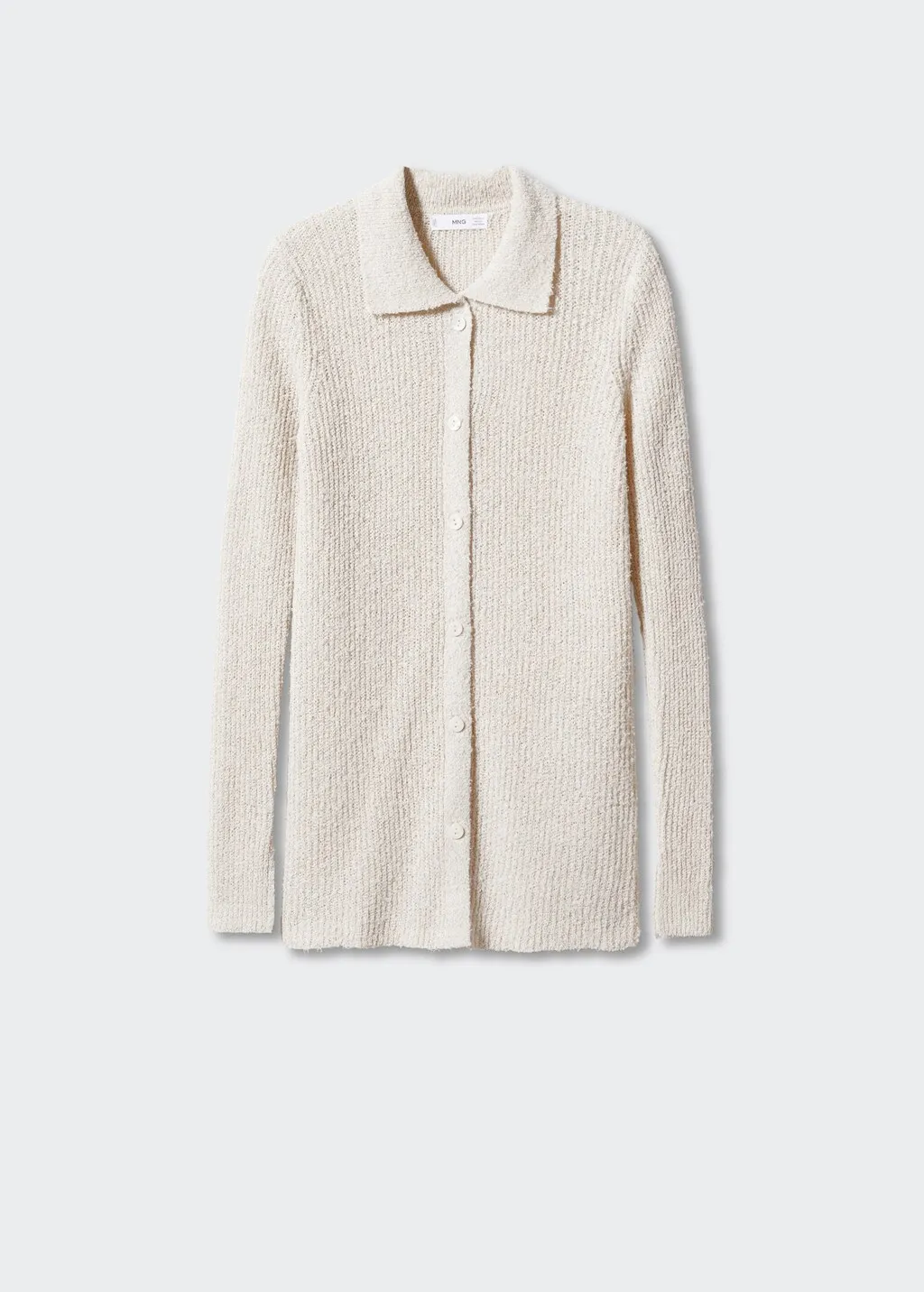 Cardigan lungo collo di camicia