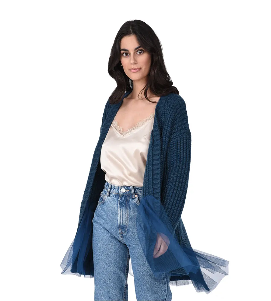 Cardigan lungo in maglia Donna Molly Bracken