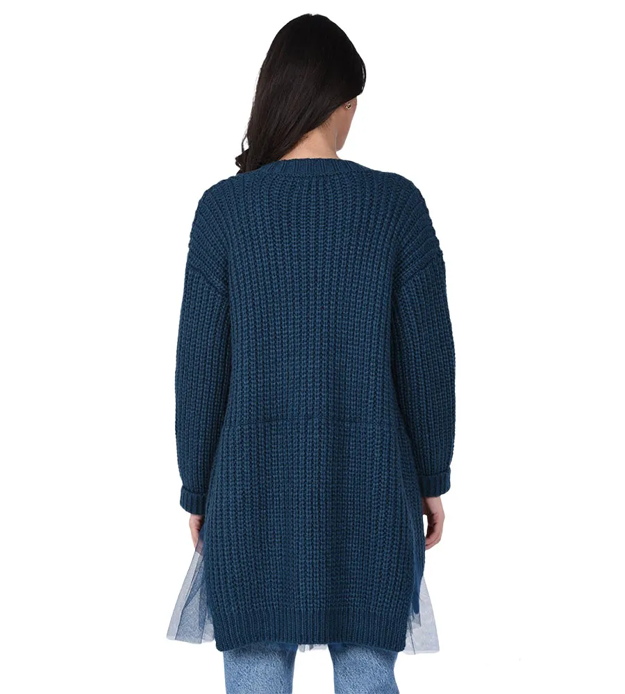 Cardigan lungo in maglia Donna Molly Bracken