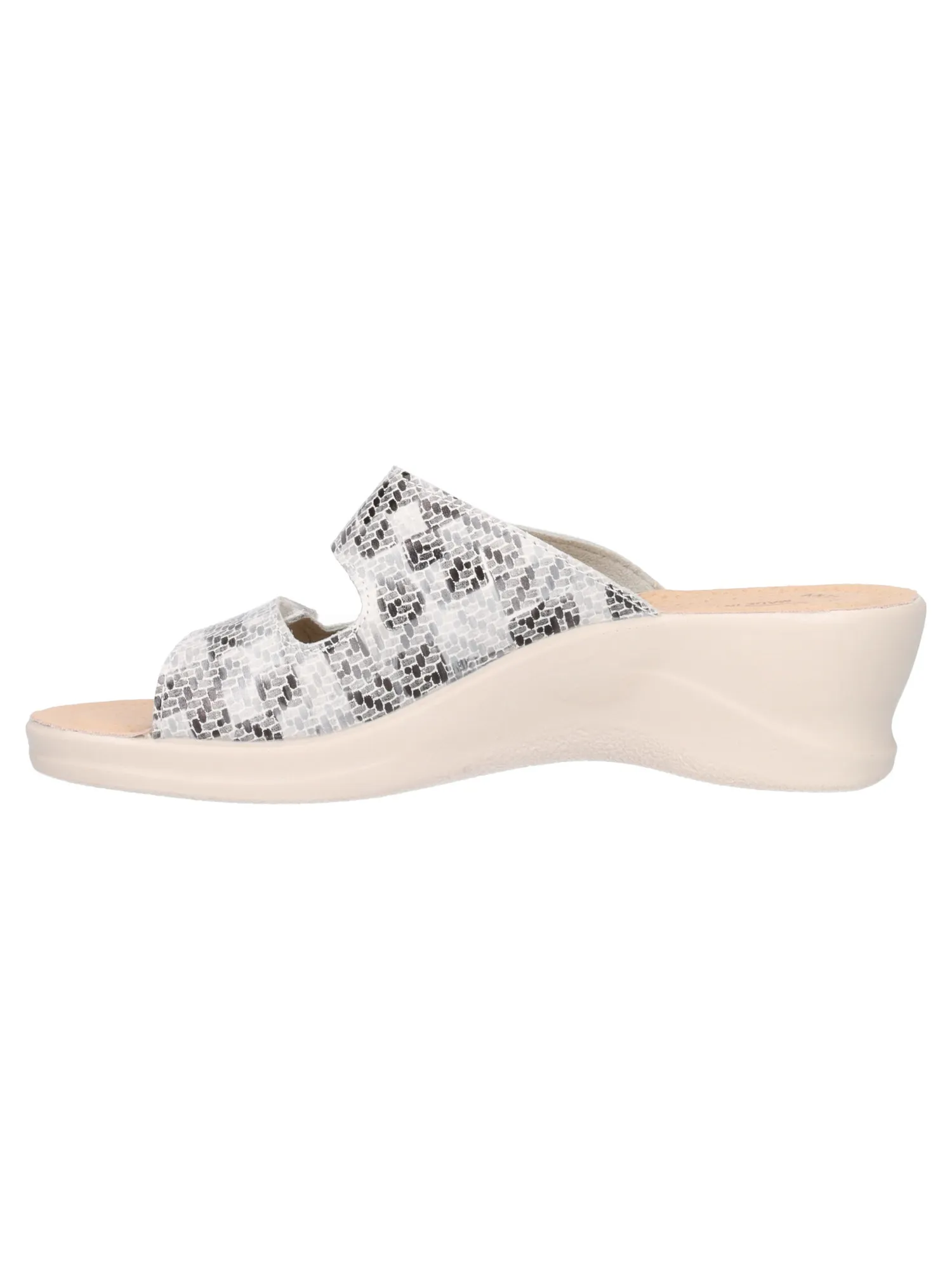 Ciabatta con zeppa Fly Flot da donna bianca