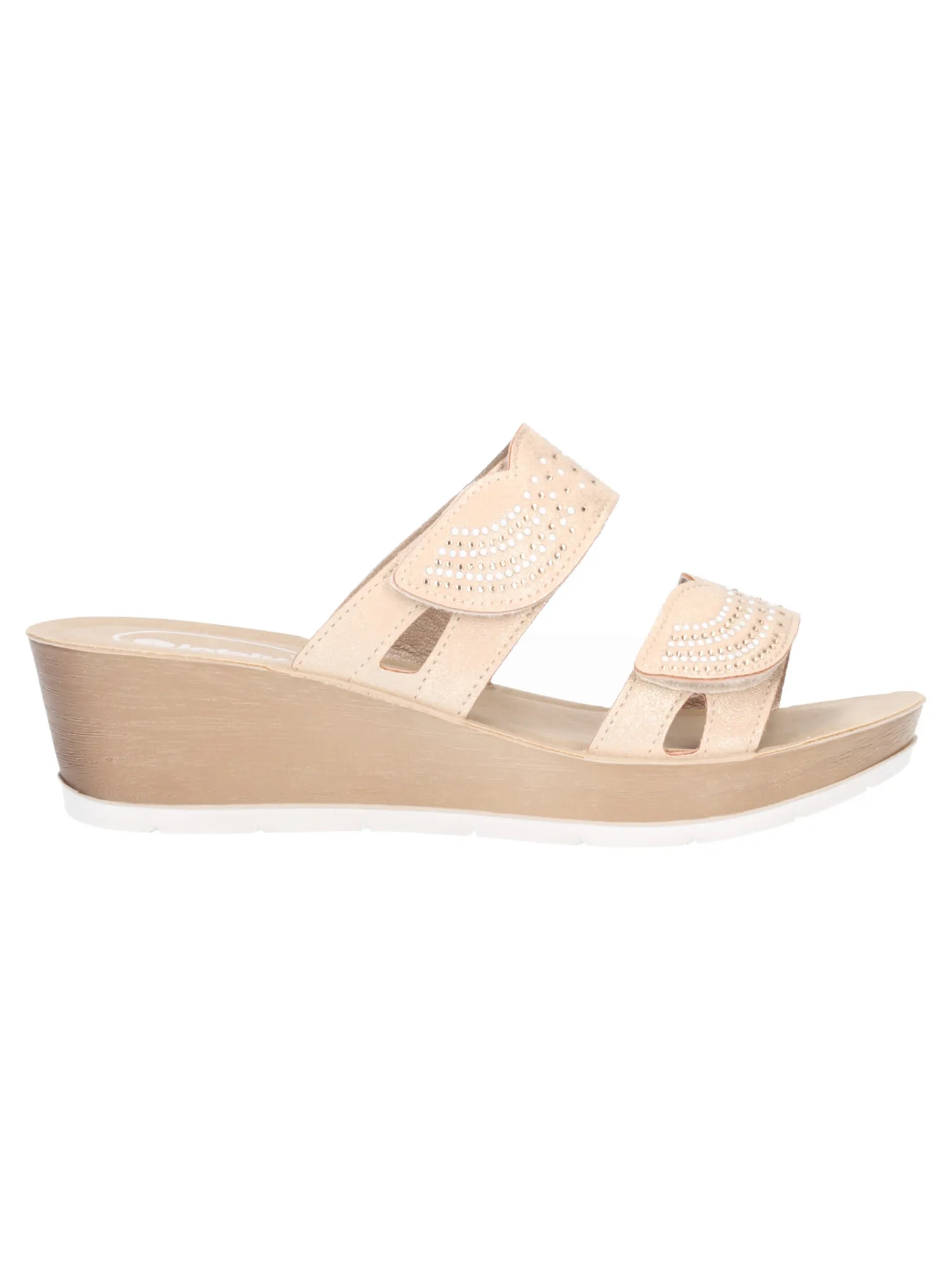 Ciabatta con zeppa Inblu da donna beige