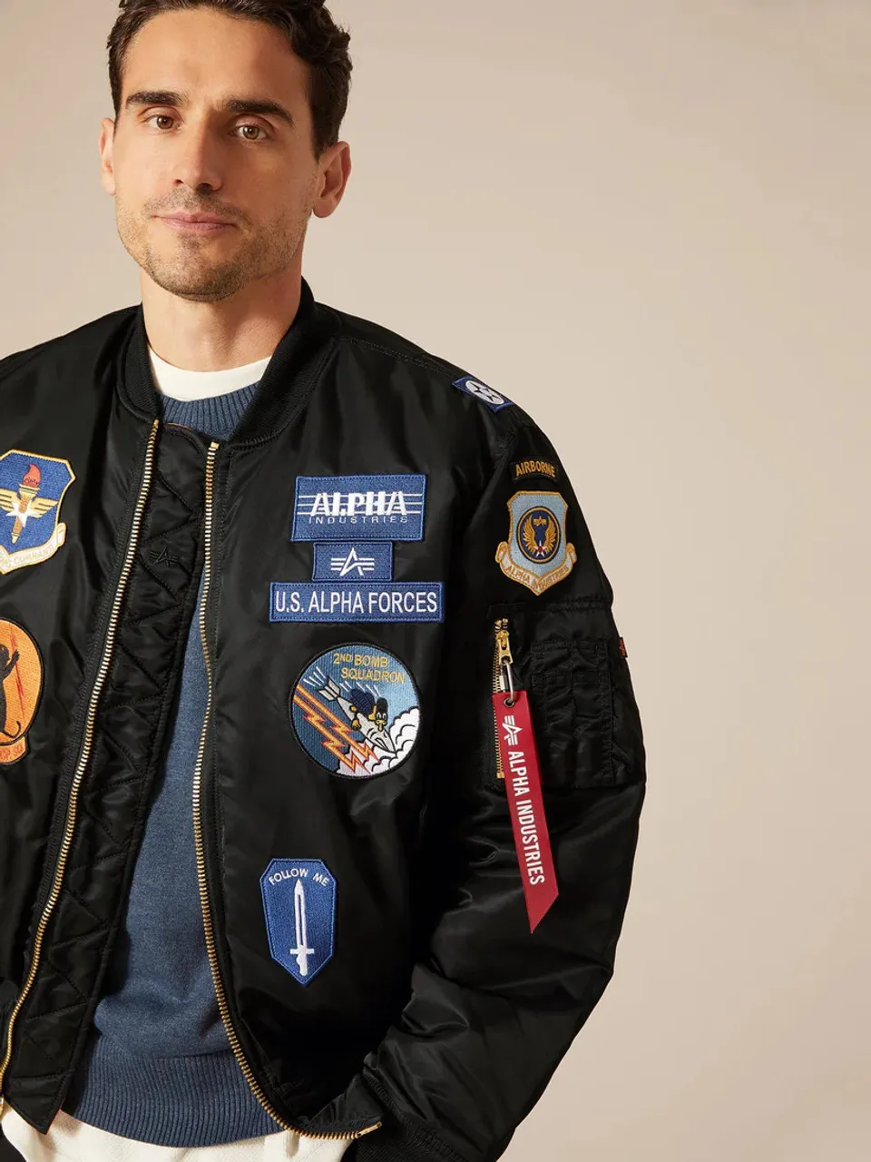 Giubbotto bomber Alpha Industries Ma-1 Squadron nero