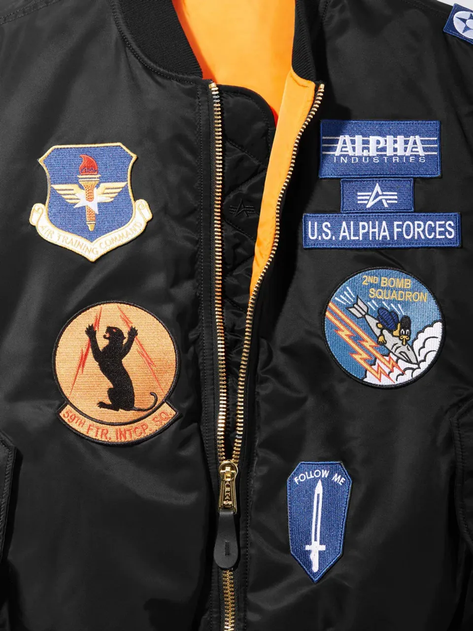 Giubbotto bomber Alpha Industries Ma-1 Squadron nero