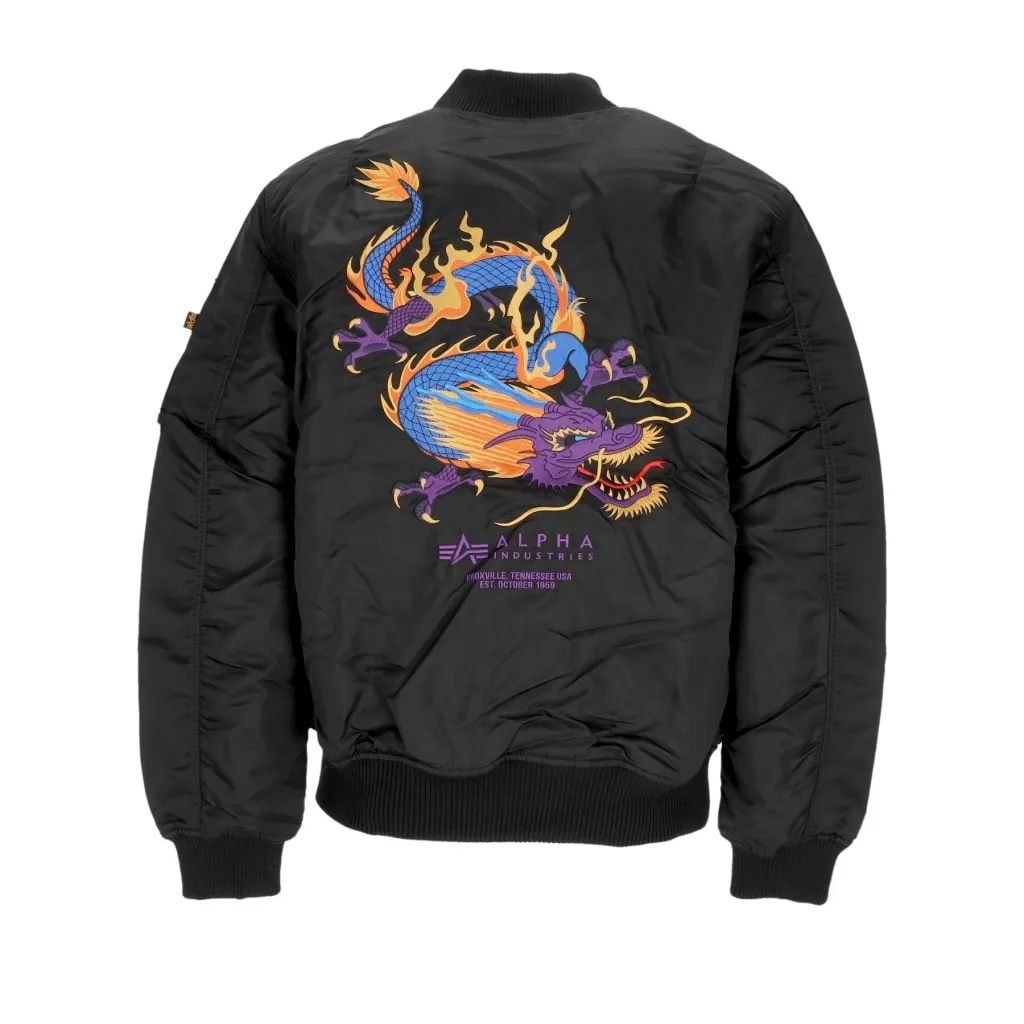 giubbotto bomber uomo ma-1 dragon emb BLACK