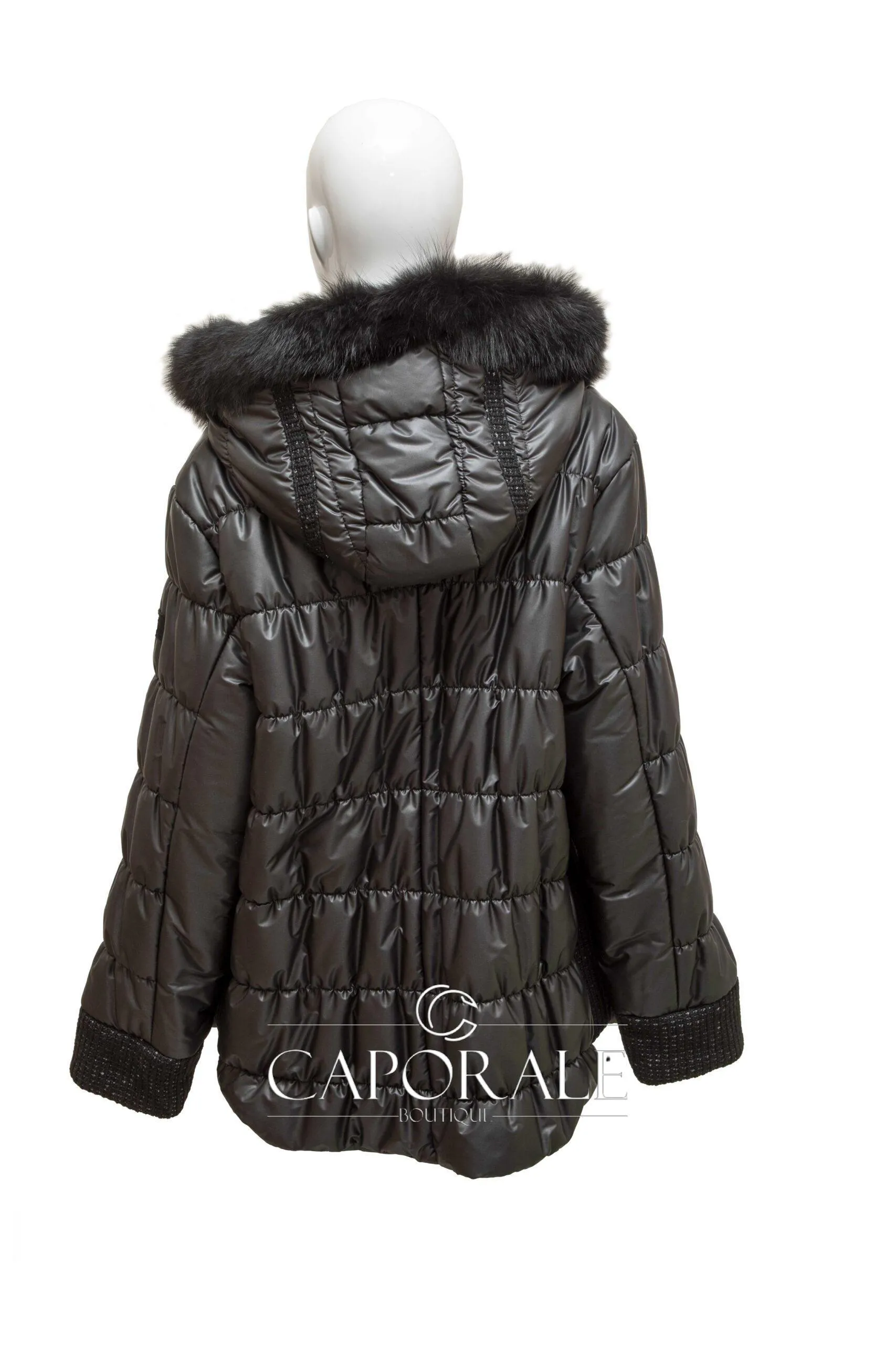 Giubbotto donna Made in Italy nero/beige