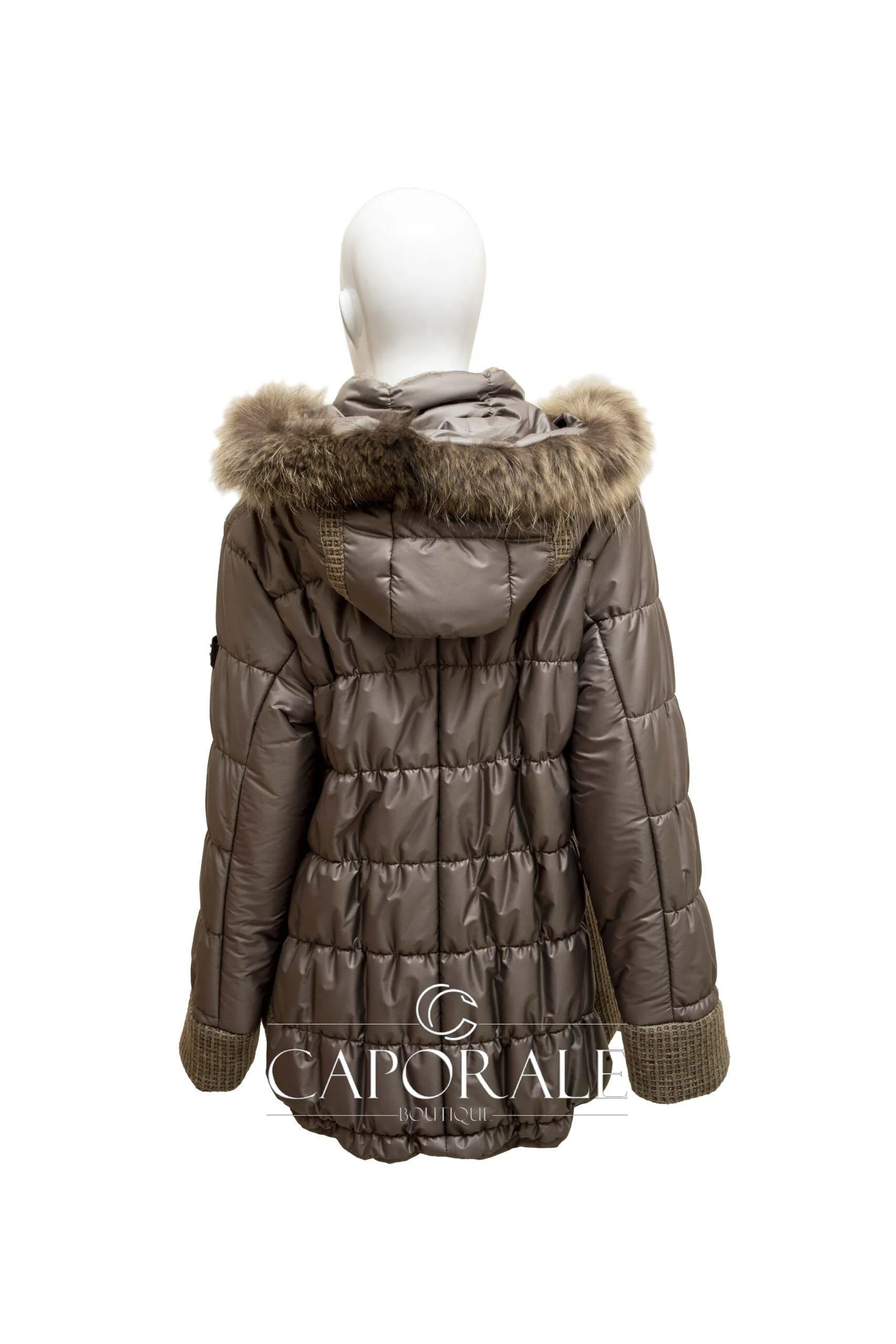 Giubbotto donna Made in Italy nero/beige