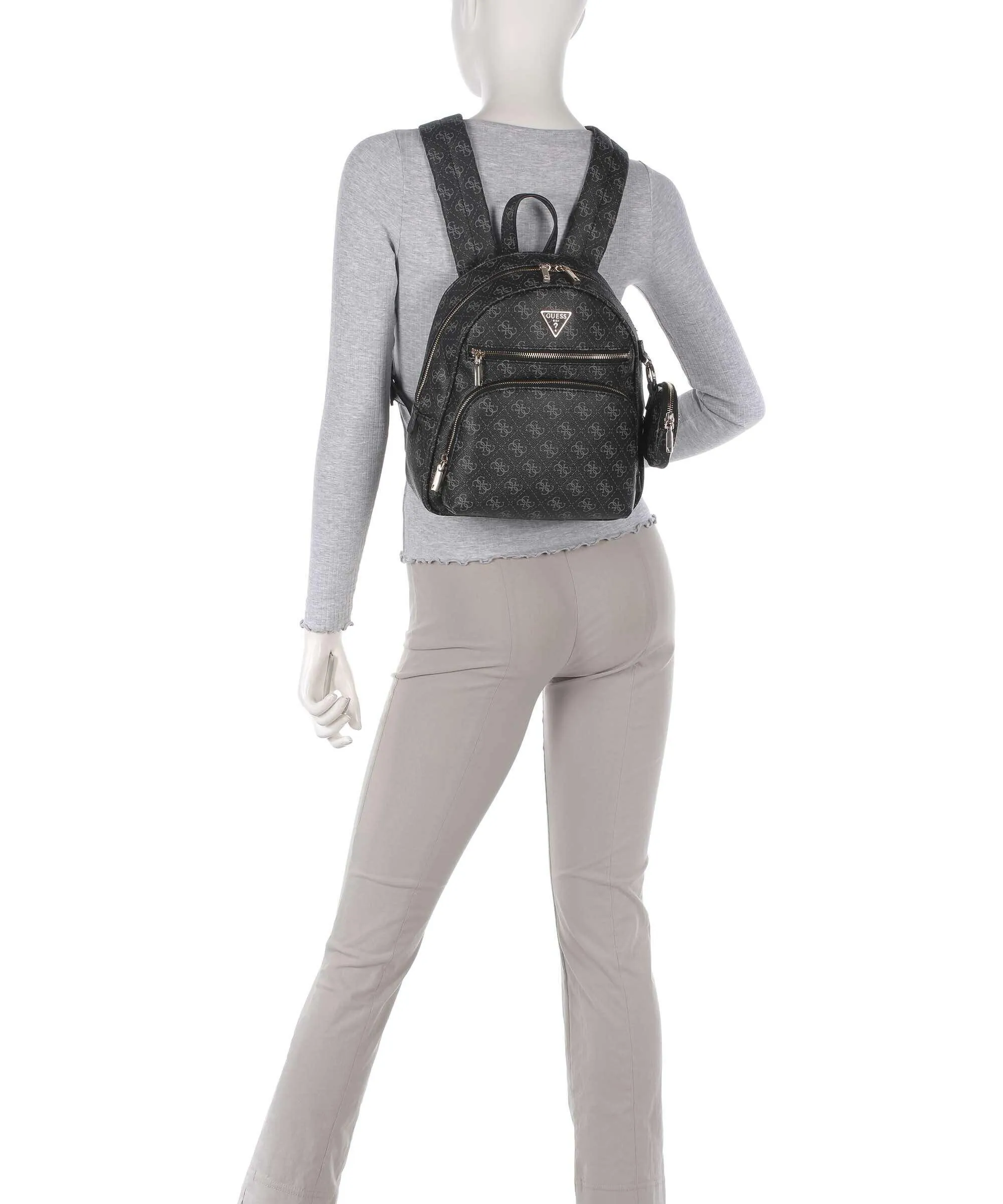  Guess Power Play Zaino pelle sintetica marrone scuro  