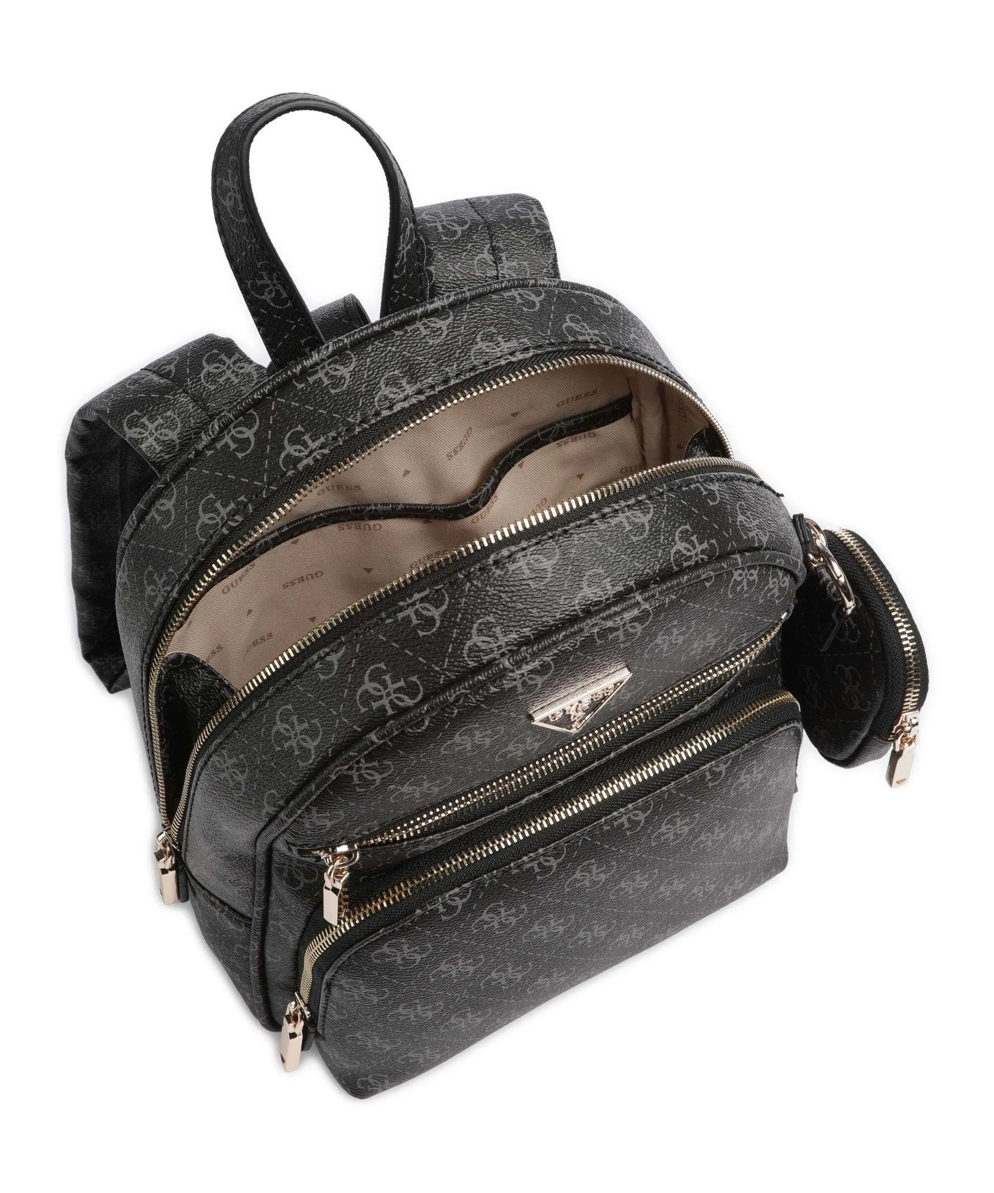  Guess Power Play Zaino pelle sintetica marrone scuro  