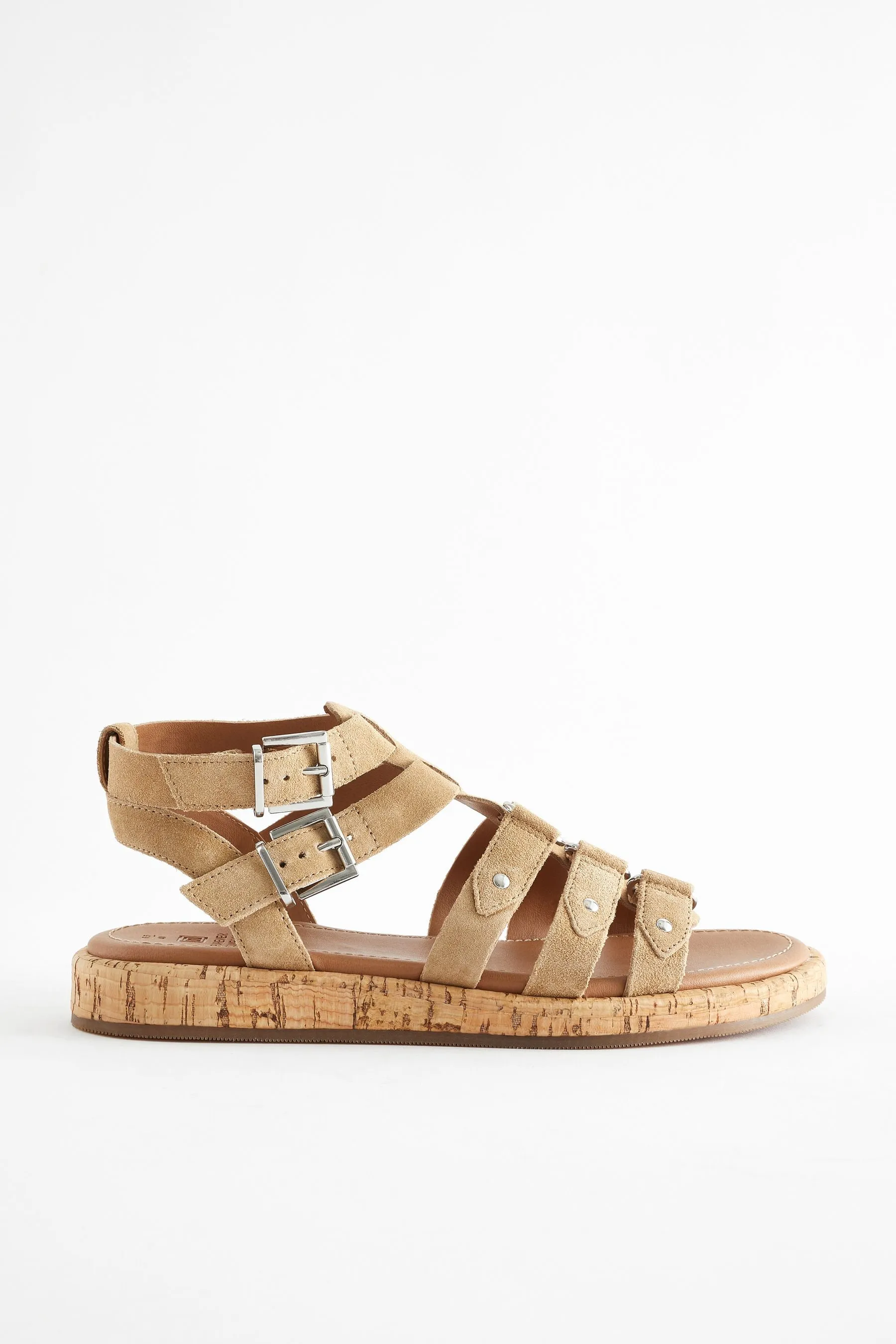 Marrone Sabbia  - Forever Comfort® - Sandali stile gladiatore in pelle