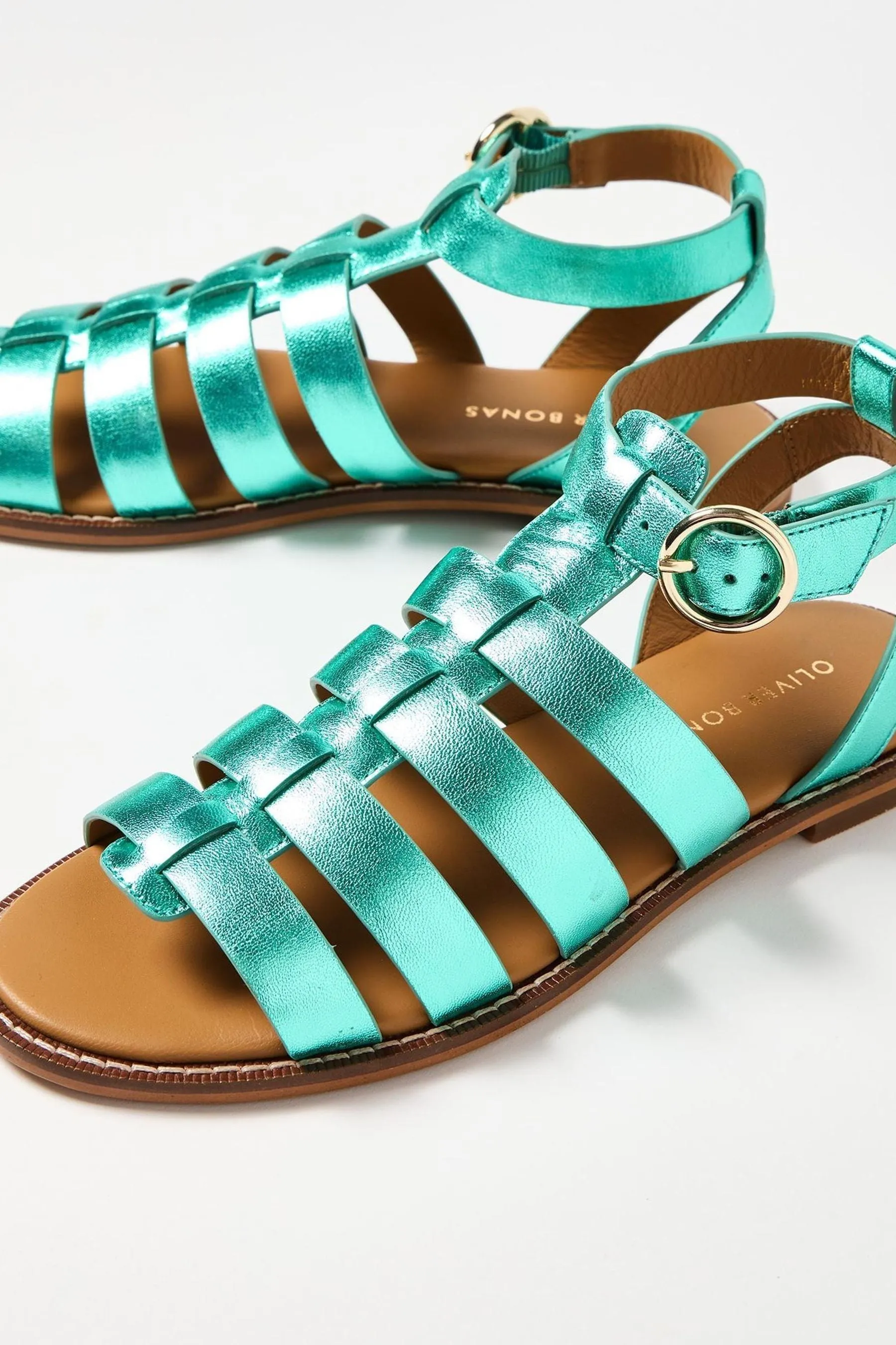 Oliver Bonas - Sandali stile gladiatore in pelle