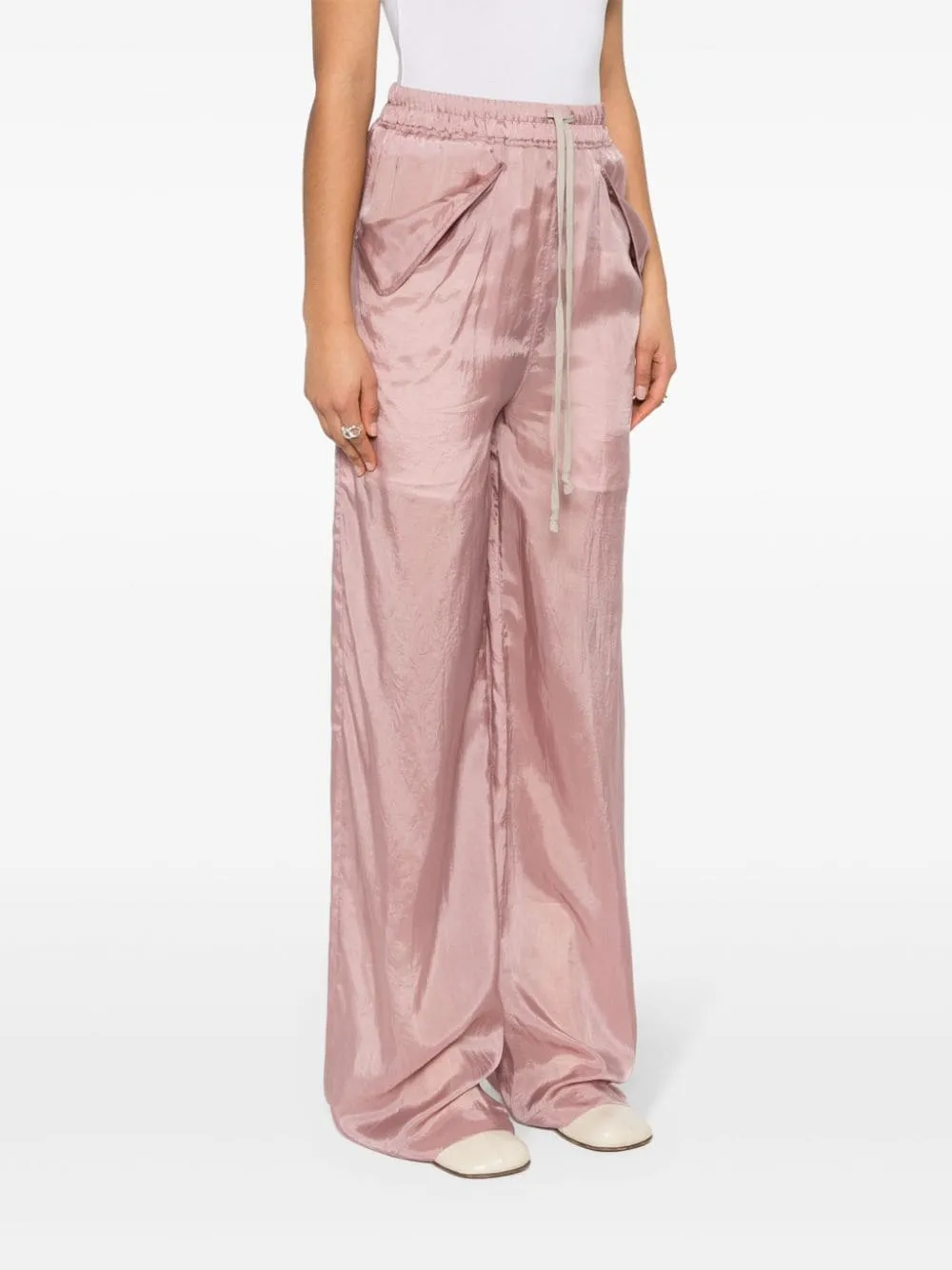 Pantaloni a palazzo dritti in rosa - donna