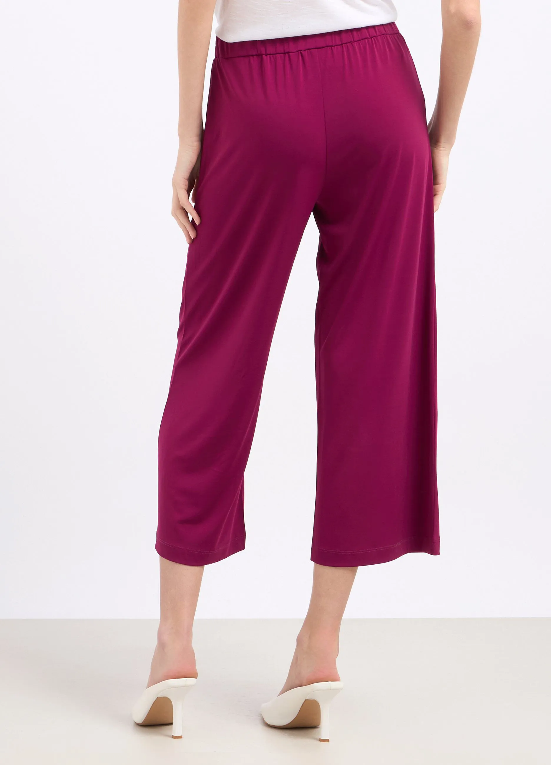 Pantaloni palazzo cropped donna