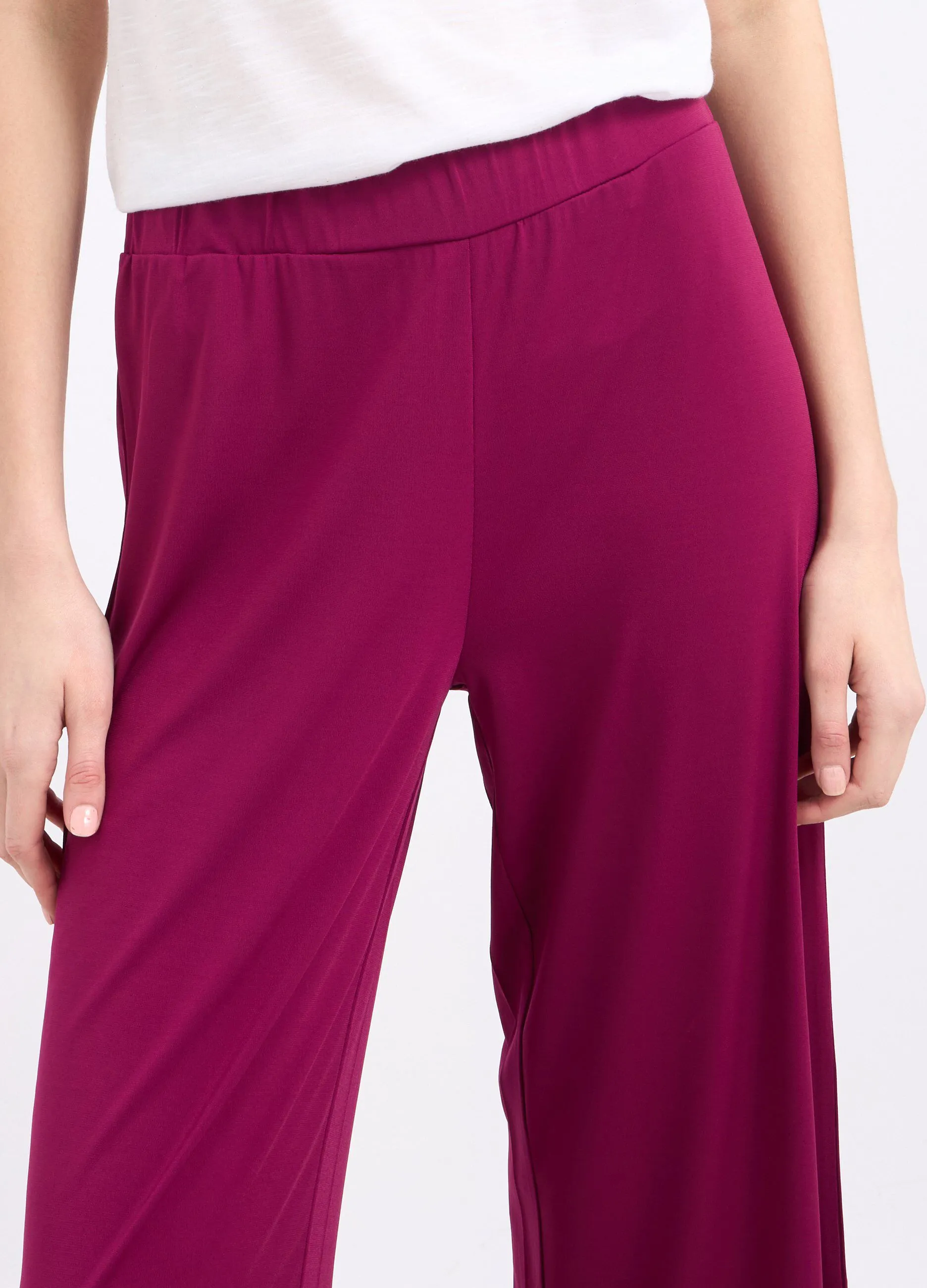 Pantaloni palazzo cropped donna