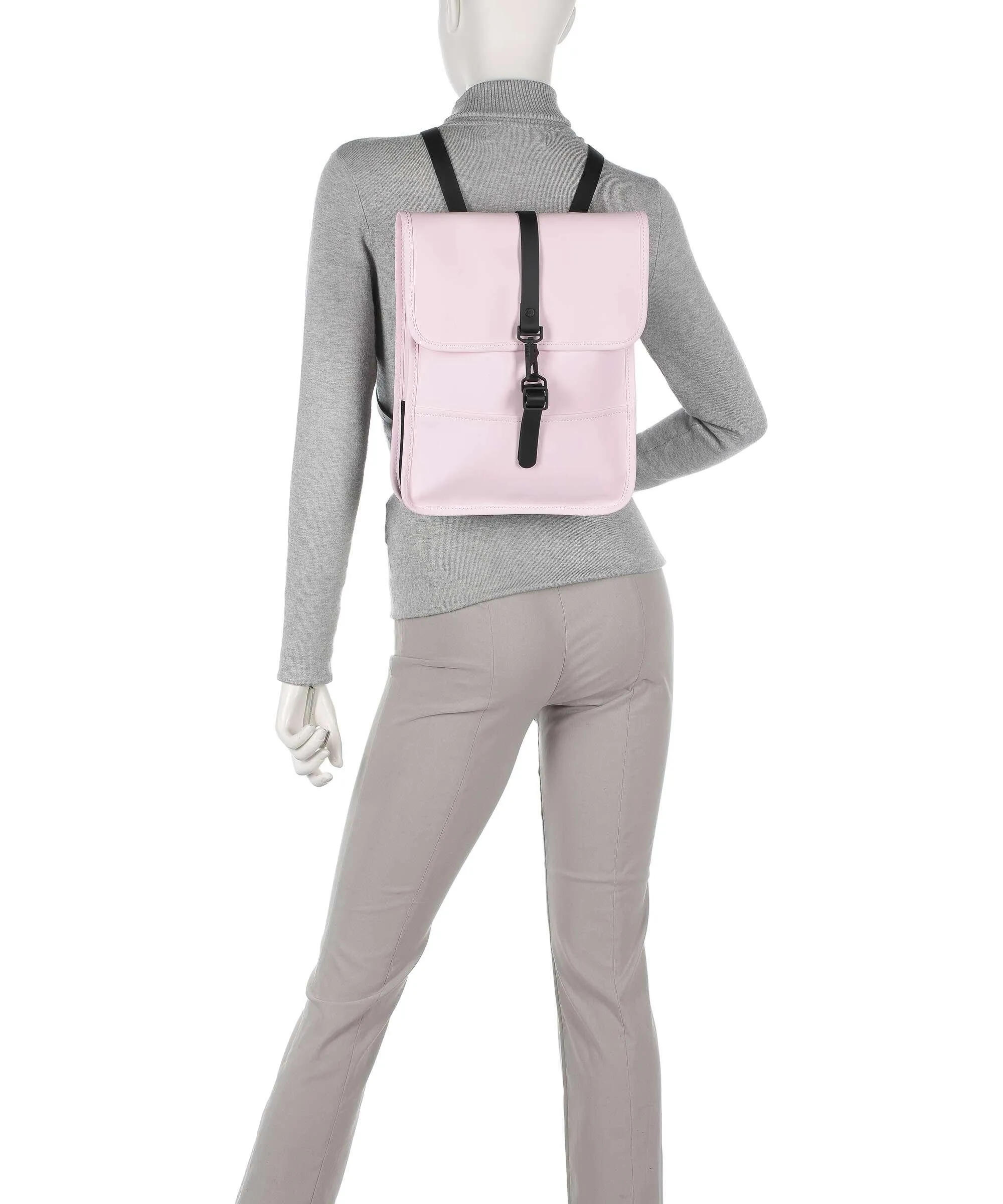  Rains Micro Zaino poliuretano, poliestere rosa  