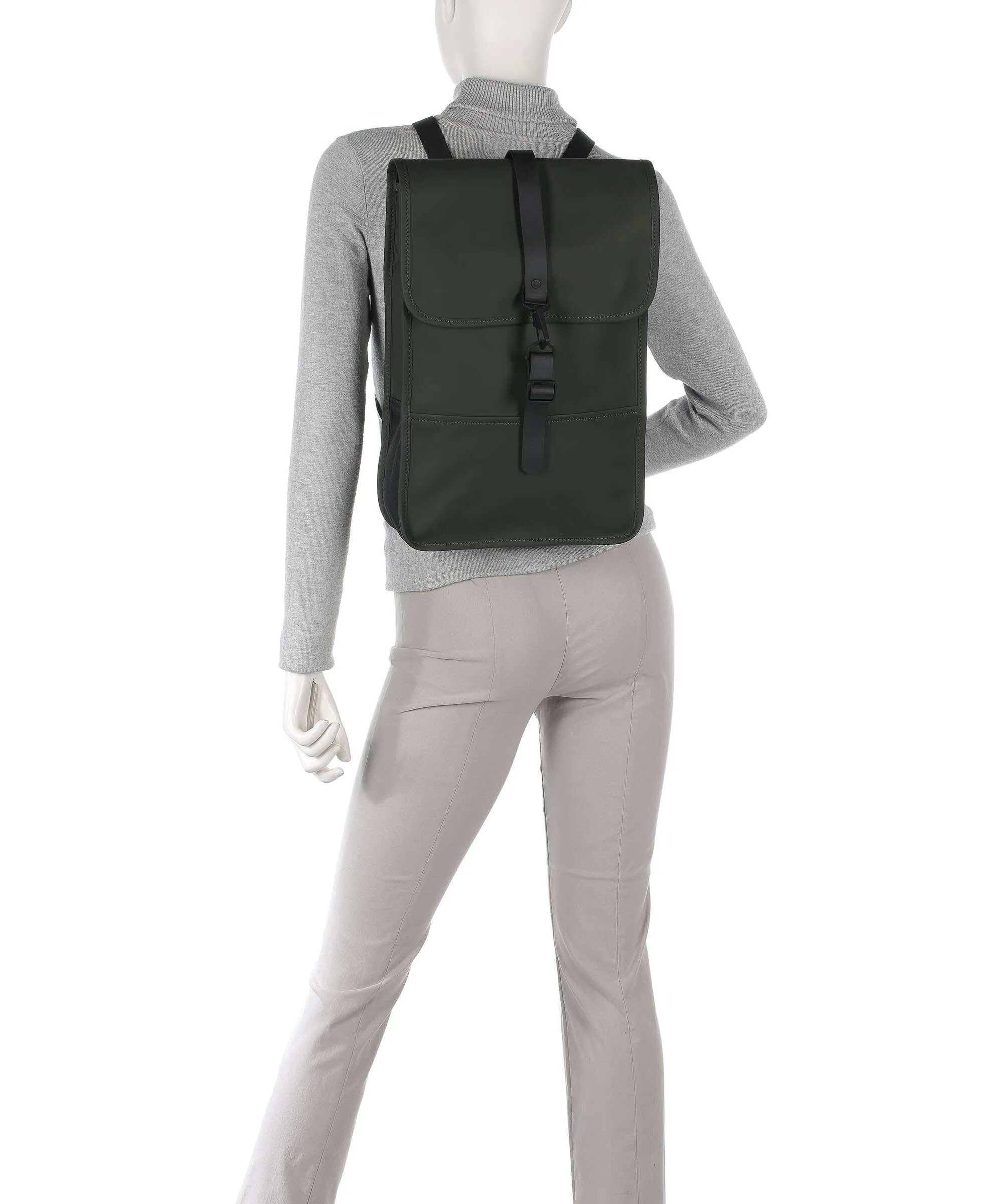  Rains Mini Zaino poliestere, poliuretano verde scuro  