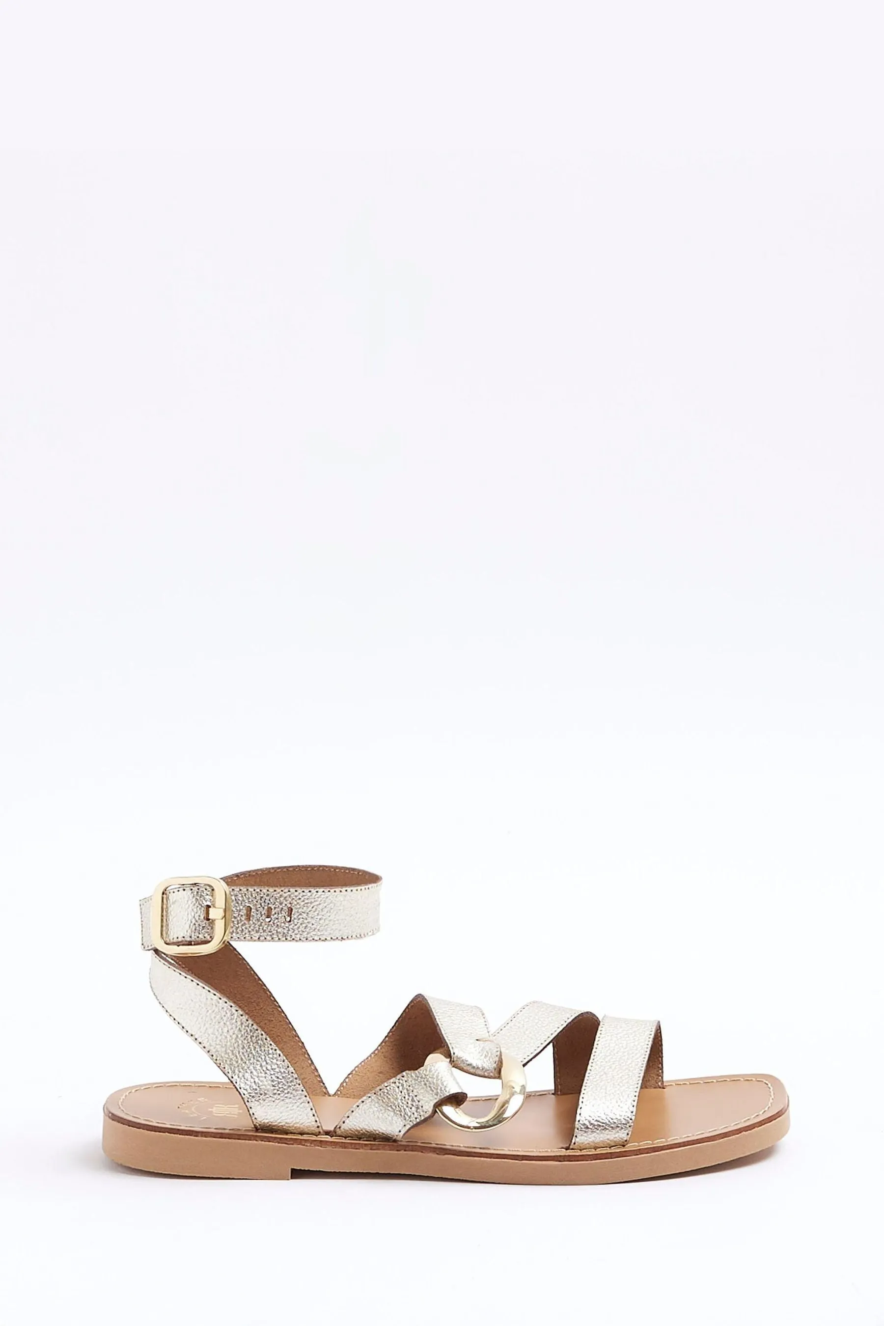 River Island - Sandali stile gladiatore con anello