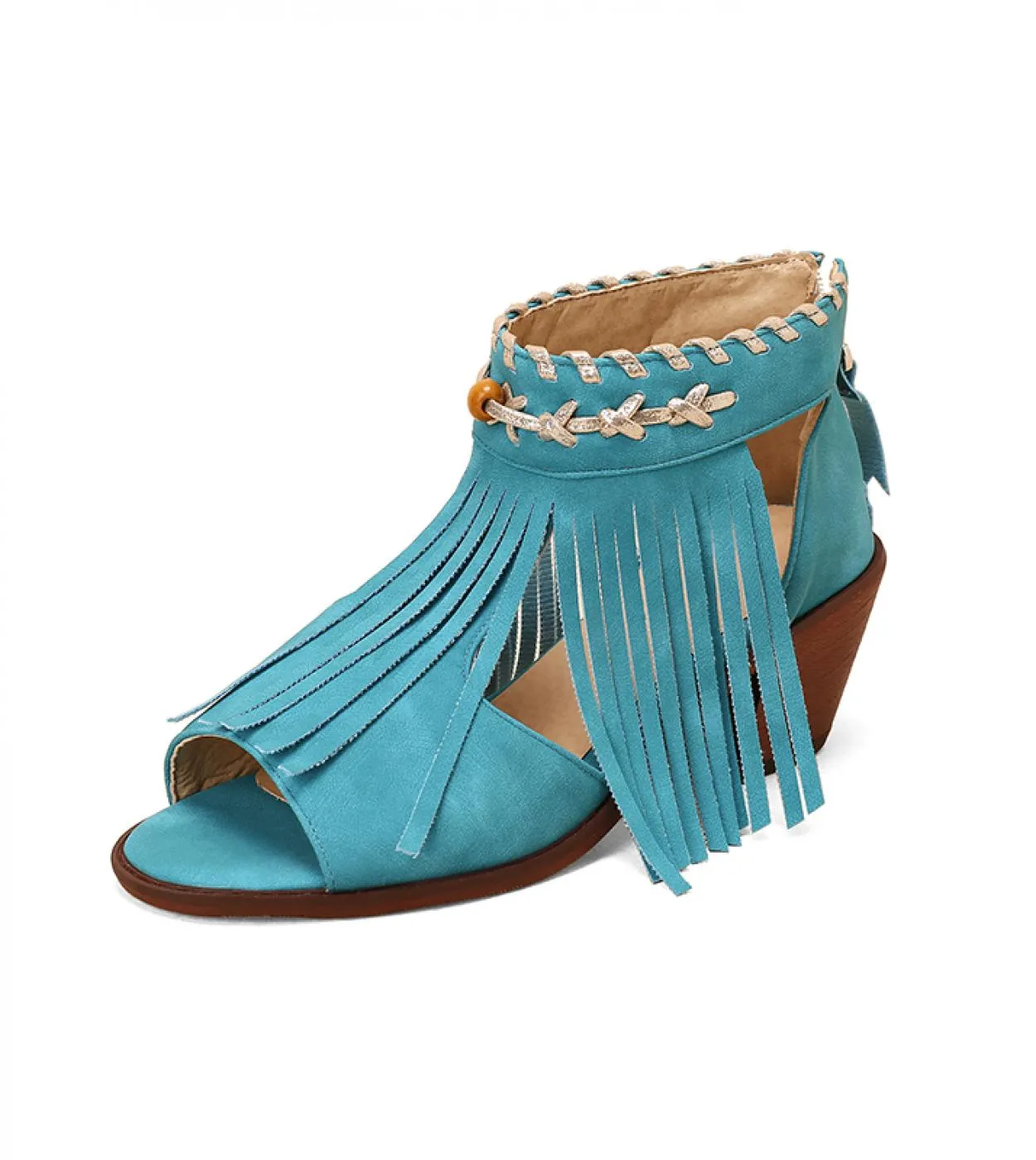 Sandali da donna alla moda 2022 Sandali con zeppa Sandali con tacco alto Gladiatore Scarpe estive per donna Frangia Zapatos Muje