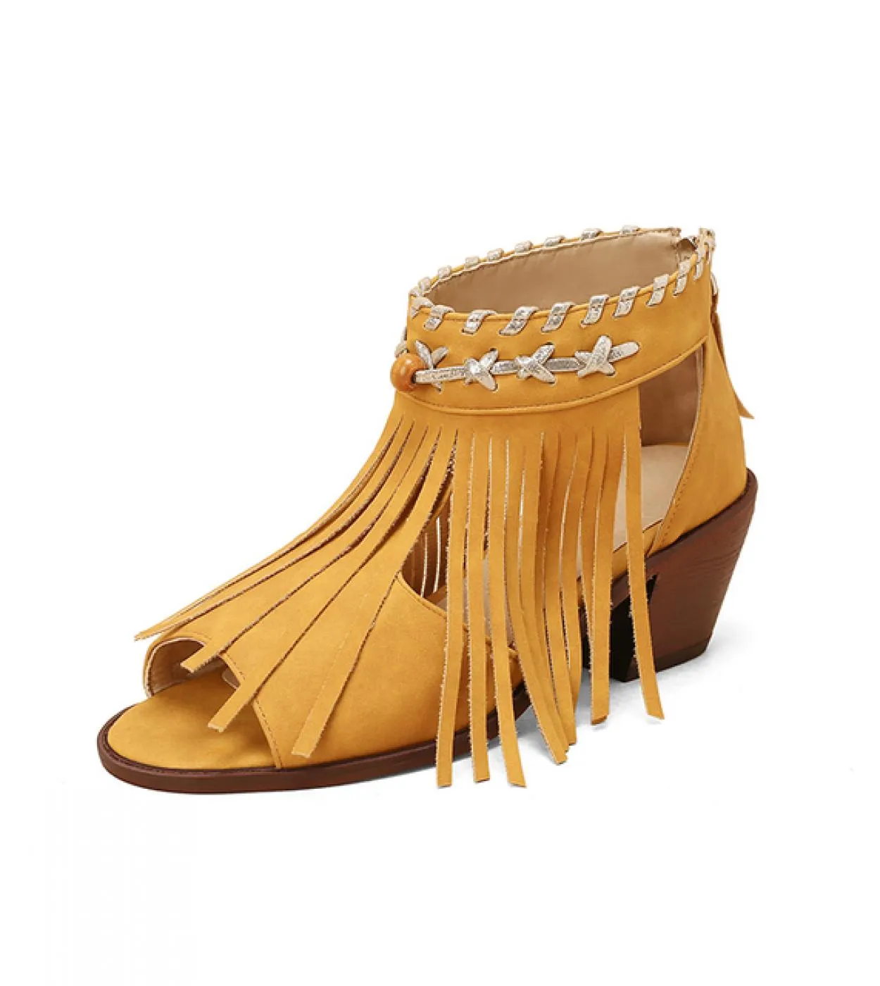 Sandali da donna alla moda 2022 Sandali con zeppa Sandali con tacco alto Gladiatore Scarpe estive per donna Frangia Zapatos Muje