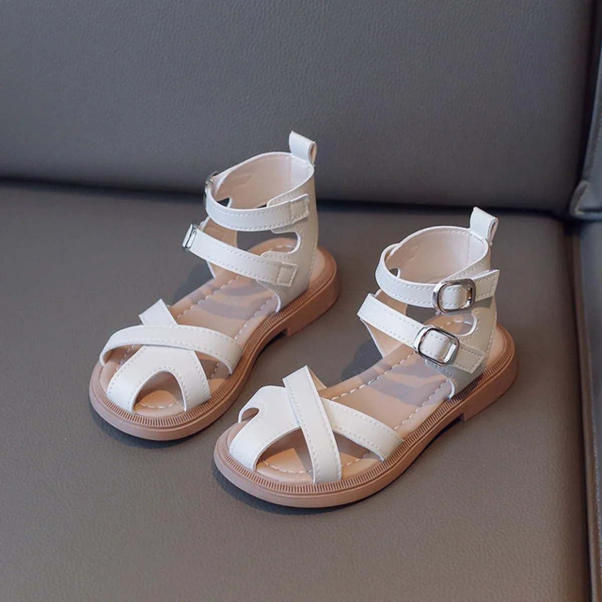 Sandali per ragazze 2023 nuovi sandali estivi per bambini sandali gladiatore stivali scarpe romane scarpe alte da principessa pe