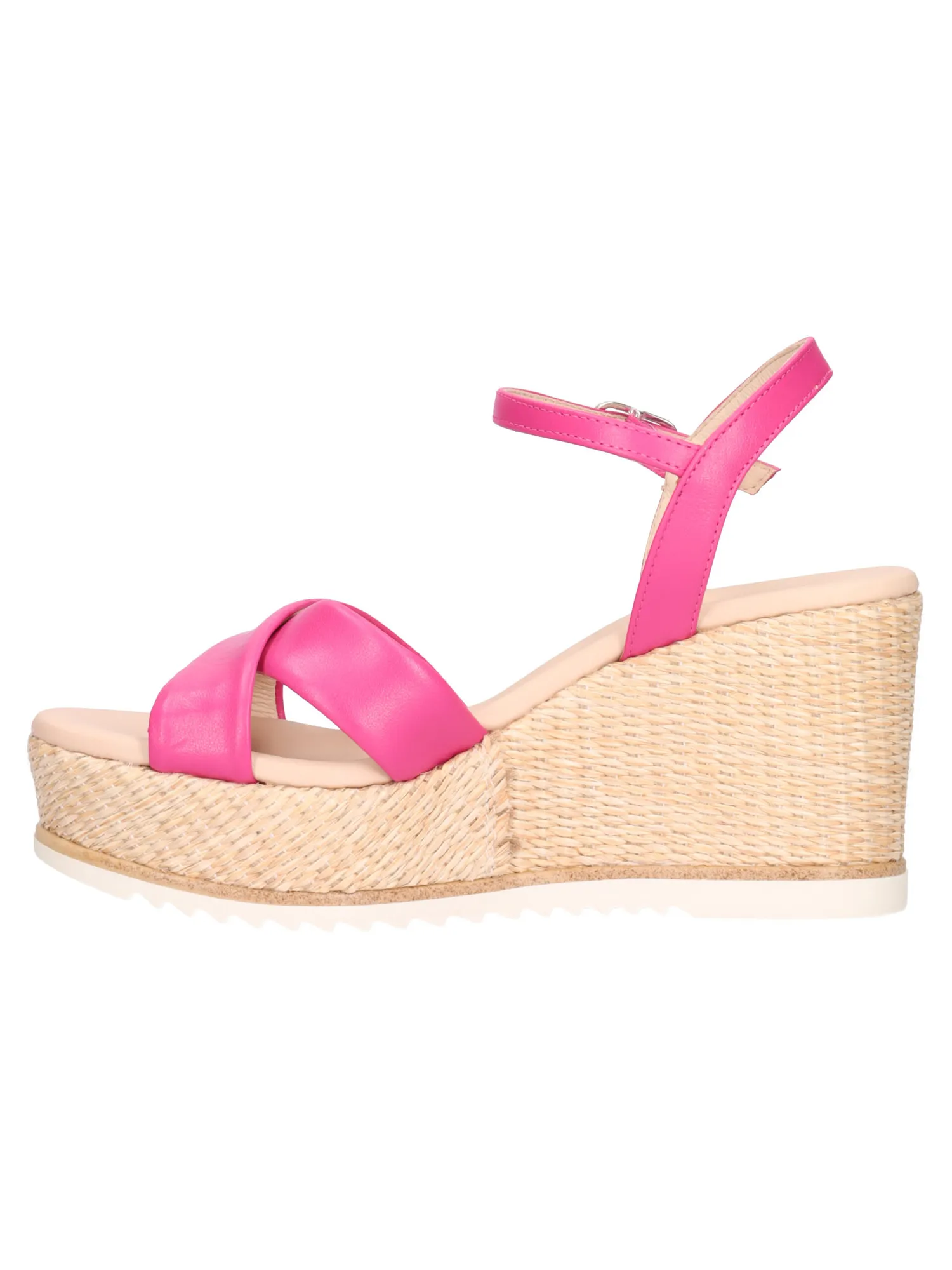 Sandalo con zeppa Nero Giardini da donna fucsia