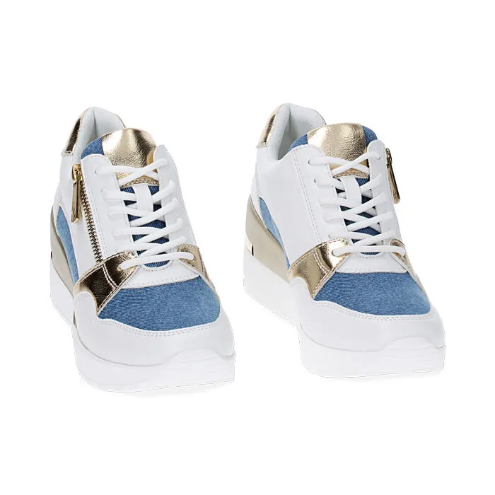 Sneakers jeans, zeppa 7 cm