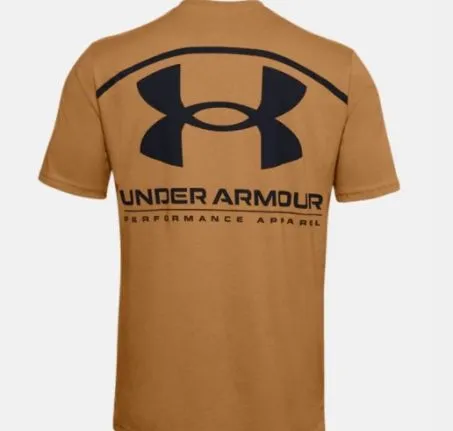 UNDER ARMOUR T-SHIRT UA PERFORMACE BIG LOGO GIALLO SENAPE