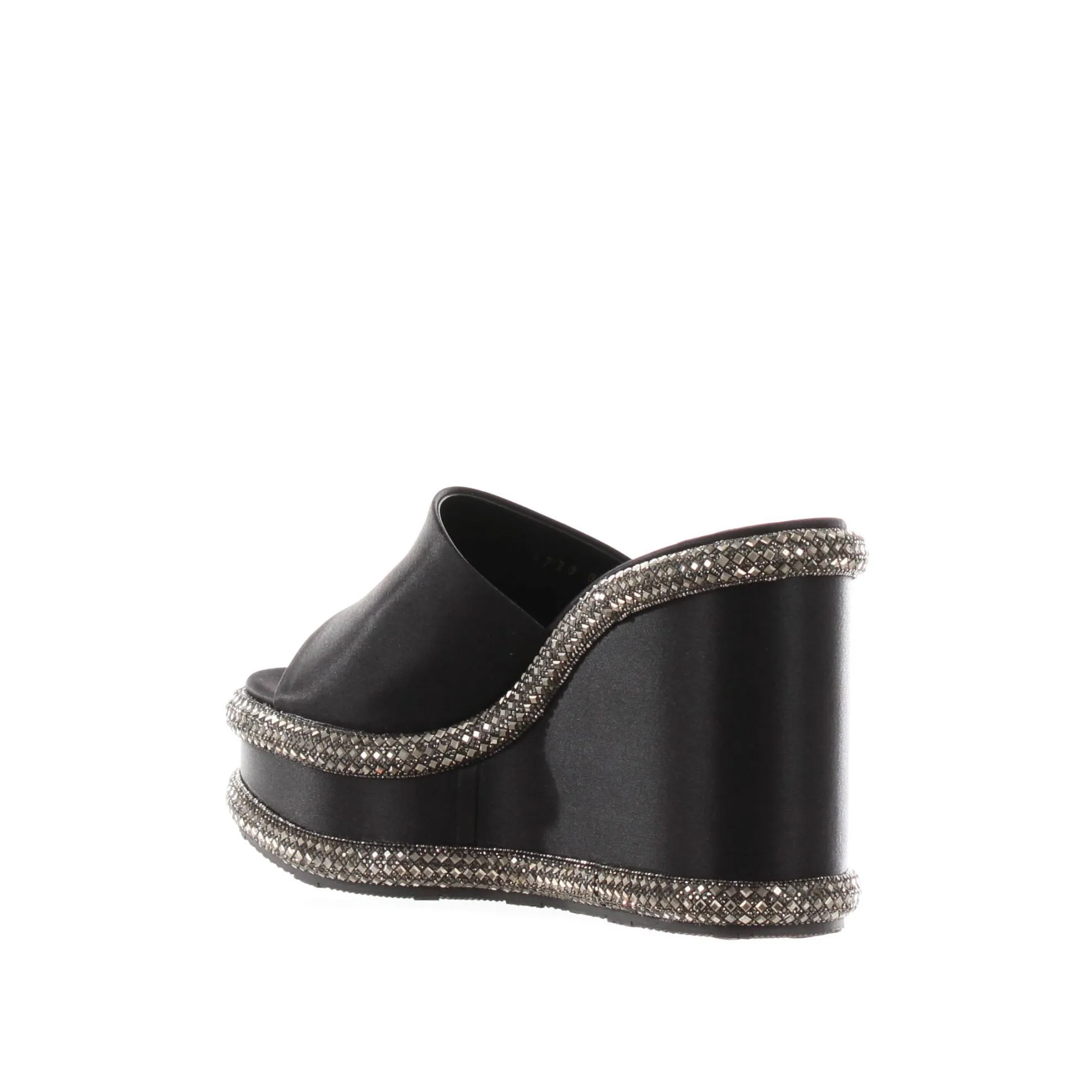 Zeppa stratosphere in satin con cristalli